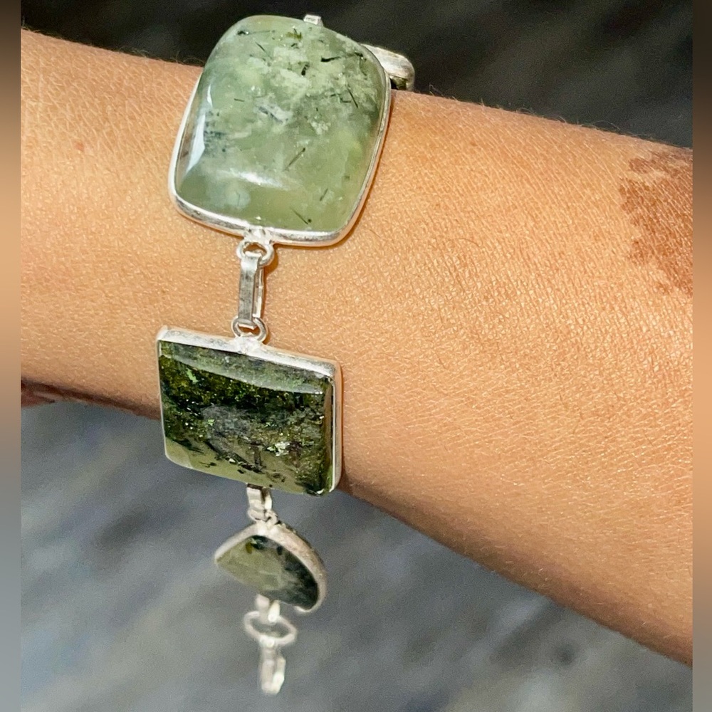 Karoo Stone Prehnite Bracelet 7 1/2” - 8 1/2”